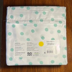 New Walmart Teal Dot Soft Microfiber Sheet Set  Size Full